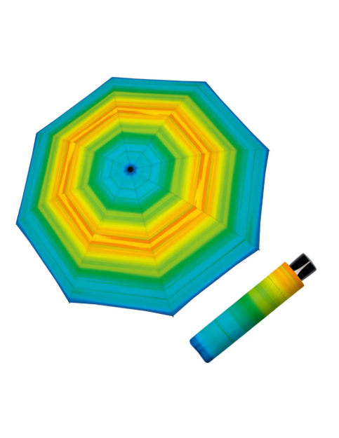 Obrázok z DOPPLER Fiber Mini Happy green - dámský skládací deštník vícebarevný