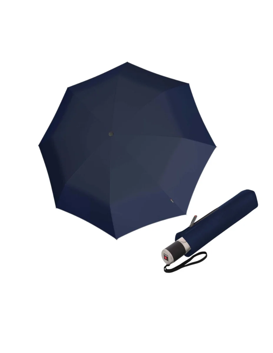 Knirps Chrome Matt Duomatic Navy - elegantní plně automatický deštník modrá 9582411201