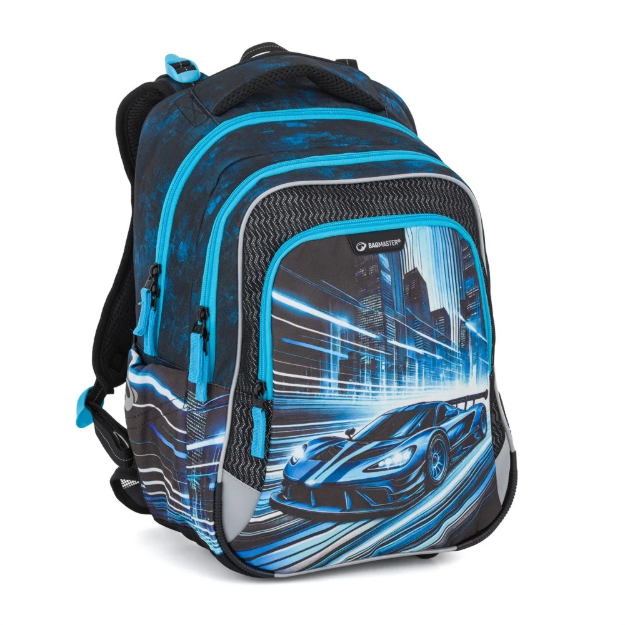 Obrázok z Bagmaster LUMI 26 C školní batoh – auto Modrá 23 l