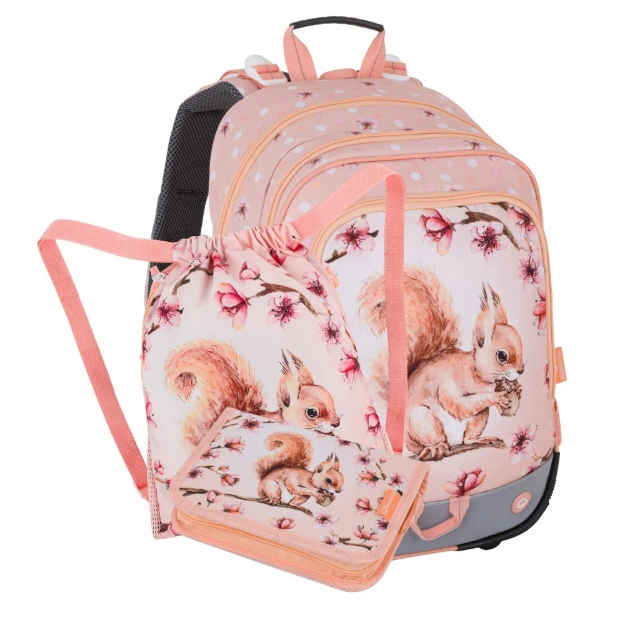 Obrázok z Bagmaster ALFA 26 A malý školní set pro prvňáčky – veverka Oranžová 23 l