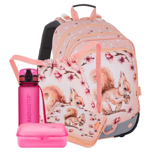 Obrázok z Bagmaster ALFA 26 A velký školní set pro prvňáčky – veverka Oranžová 23 l