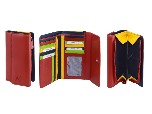 Obrázok z Dámská peněženka BHPC Colorfull long combi BH-2967-02 červená