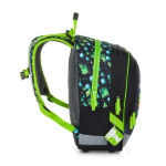 Obrázok z Bagmaster ALFA 26 B školní tříkomorový batoh – kostičkový svět Vícebarevná 23 l