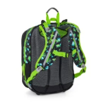 Obrázok z Bagmaster ALFA 26 B školní tříkomorový batoh – kostičkový svět Vícebarevná 23 l