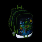 Obrázok z Bagmaster ALFA 26 B školní tříkomorový batoh – kostičkový svět Vícebarevná 23 l