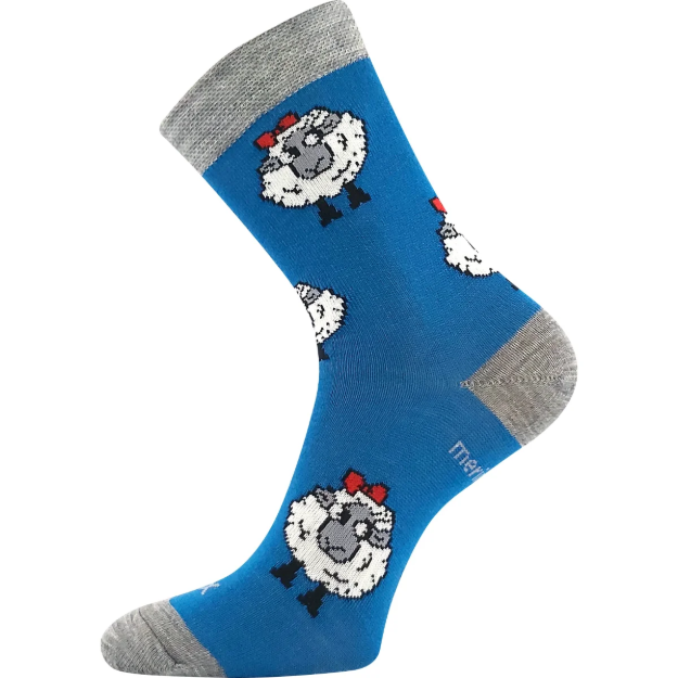 Obrázok z VOXX Ponožky dětské slabé z merino VLNĚNKA s ionty stříbra TMAVĚ TYRKYSOVÉ