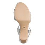 Obrázok z Tamaris 1-28390-46-957 Dámske sandále na podpätku strieborné