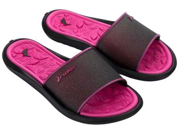 Obrázok z Rider Flow 83799-BN578 Dámske šľapky čierno/ružové