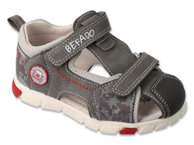 Obrázok z BEFADO 170P107 chlapsandálky ADVENTURE šedé