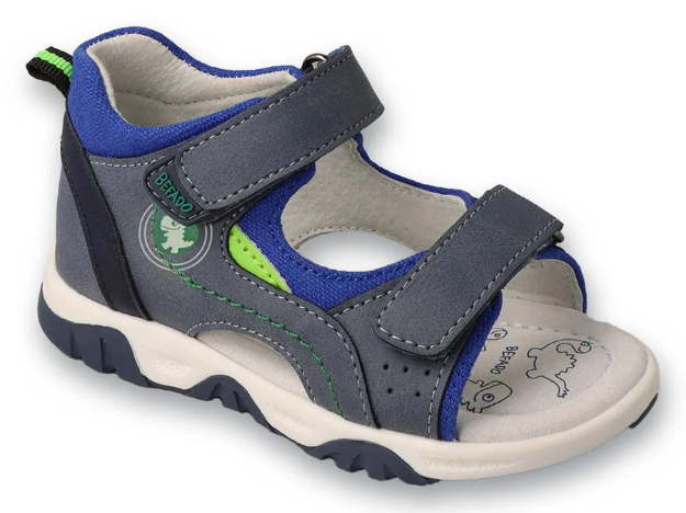 Obrázok z BEFADO 170P121 chlapsandálky PLANE šedomodr