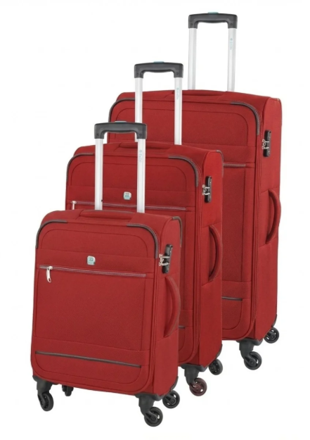 Obrázok z Cestovní kufry set 3ks Dielle S,M,L 350-02 červená 211 L