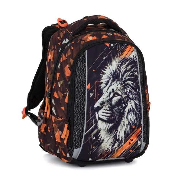 Obrázok z Bagmaster VEGA 26 A školní batoh – lev Oranžová 22 l