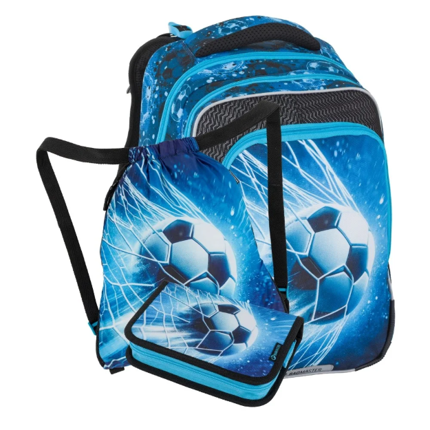 Obrázok z Bagmaster BETA 26 C malý školní set pro prvňáčky – fotbal Modrá 23 l