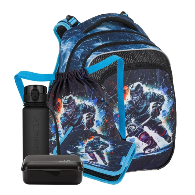 Obrázok z Bagmaster BETA 26 D velký školní set pro prvňáčky – hokej Modrá 23 l