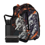 Obrázok z Bagmaster VEGA 26 A velký školní set pro prvňáčky – lev Oranžová 22 l