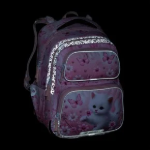 Obrázok z Bagmaster DOPI 26 A velký školní set pro prvňáčky – kočička Růžová 23 l
