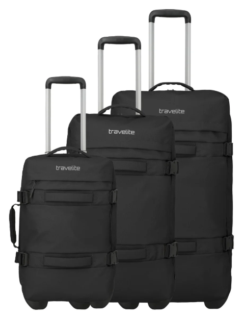 Obrázok z Travelite Bolonia Wheeled Duffle S,M,L Black S: 35 l / M: 50 l / L: 75 L