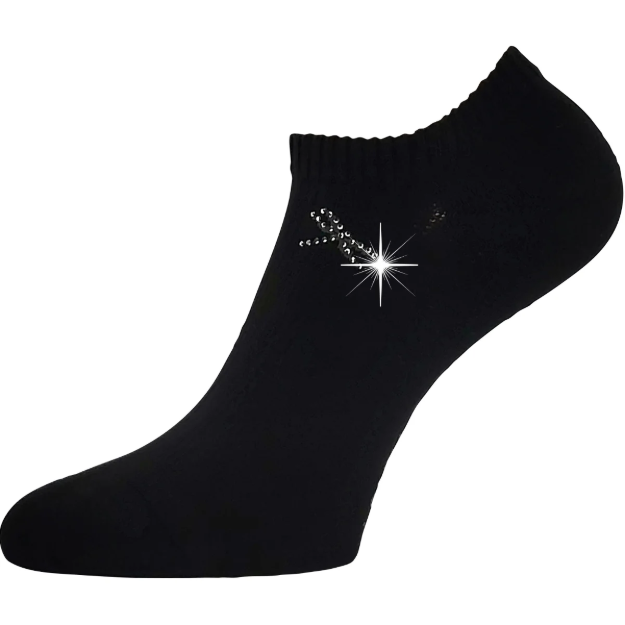 Obrázok z LONKA Ponožky dámské elegantní FLITANA 01 s kamínky ČERNÉ (3 páry)