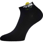Obrázok z LONKA Ponožky dámské elegantní FLITANA 02 s kamínky ČERNÉ (3 páry)