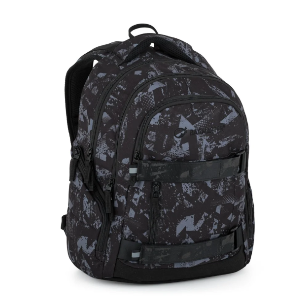 Obrázok z Bagmaster NOMAD 25 B studentský batoh – černo-šedý Černá 30 l