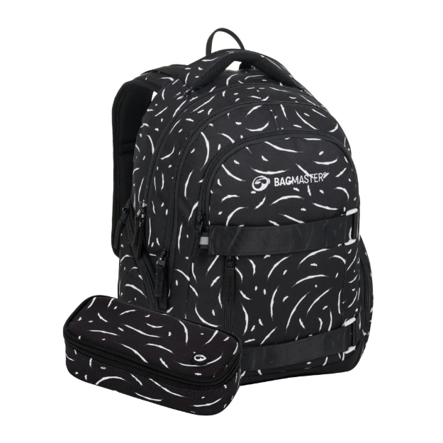 Obrázok z Bagmaster NOMAD 25 A studentský set – černo-bílý Černá 30 l