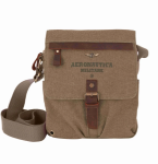 Obrázok z Taška cross Aeronautica Militare Canvas L AM-611-25 hnědá 6 L
