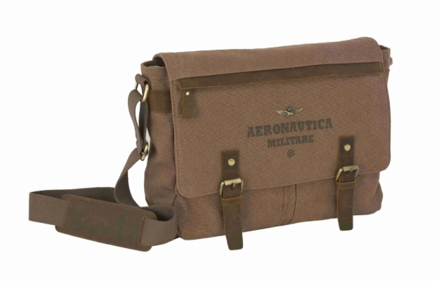 Obrázok z Taška messenger Aeronautica Militare Canvas AM-612-25 hnědá 13 L