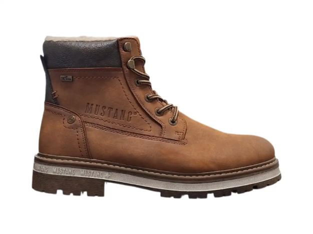 Obrázok z Mustang 15M0091001 Pánske zimné členkové topánky cognac